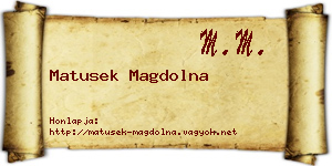 Matusek Magdolna névjegykártya