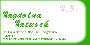 magdolna matusek business card